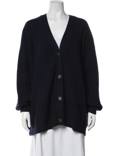 Pre-owned Jenni Kayne Cashmere V-neck Sweater In Black