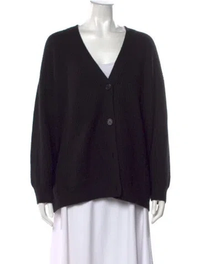 Pre-owned Jenni Kayne Cashmere V-neck Sweater In Black