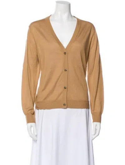 Pre-owned Jenni Kayne Cashmere V-neck Sweater In Brown