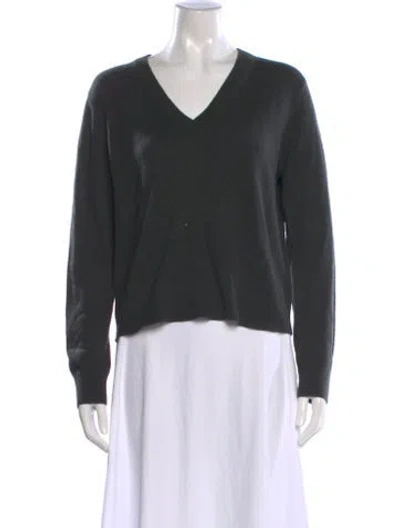 Pre-owned Jenni Kayne Cashmere V-neck Sweater In Gray