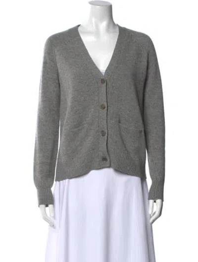 Pre-owned Jenni Kayne Cashmere V-neck Sweater In Gray