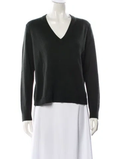 Pre-owned Jenni Kayne Cashmere V-neck Sweater In Green