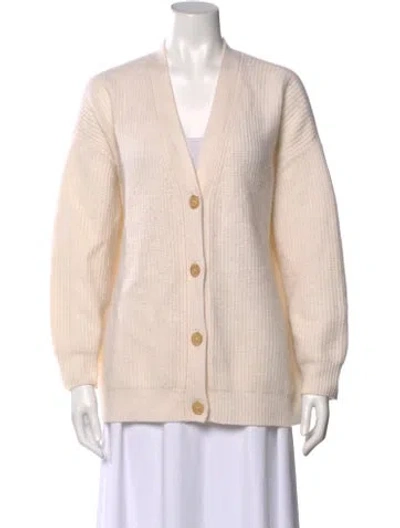 Pre-owned Jenni Kayne Cashmere V-neck Sweater In Neutral