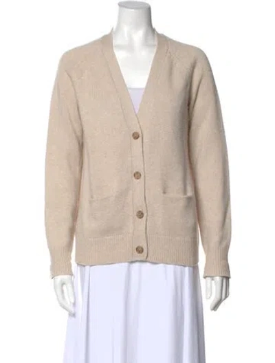Pre-owned Jenni Kayne Cashmere V-neck Sweater In Neutral