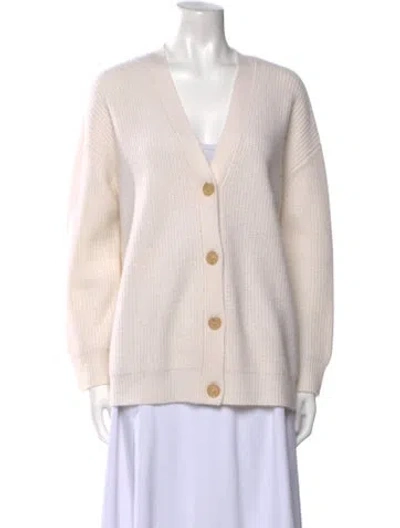 Pre-owned Jenni Kayne Cashmere V-neck Sweater In Neutral
