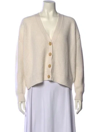 Pre-owned Jenni Kayne Cashmere V-neck Sweater In Neutral