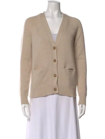 Pre-owned Jenni Kayne Cashmere V-neck Sweater In Neutral