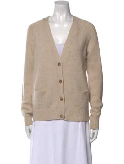 Pre-owned Jenni Kayne Cashmere V-neck Sweater In Neutral