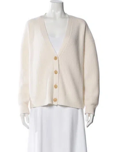 Pre-owned Jenni Kayne Cashmere V-neck Sweater In Neutral