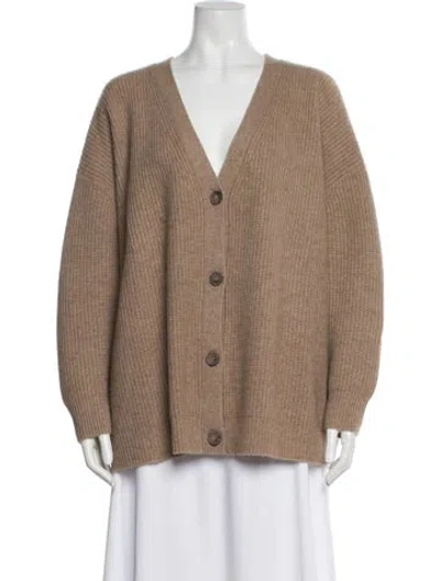 Pre-owned Jenni Kayne Cashmere V-neck Sweater In Neutral