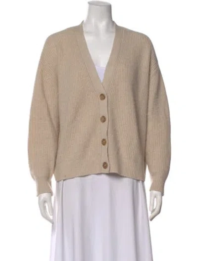 Pre-owned Jenni Kayne Cashmere V-neck Sweater In Neutral