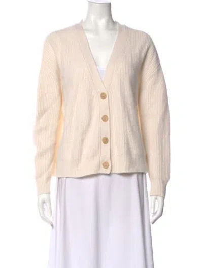 Pre-owned Jenni Kayne Cashmere V-neck Sweater In Neutral