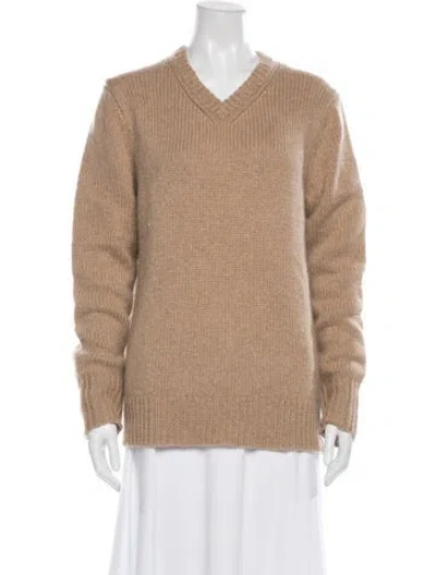 Pre-owned Jenni Kayne Cashmere V-neck Sweater In Neutral