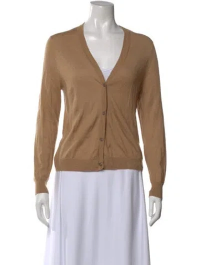 Pre-owned Jenni Kayne Cashmere V-neck Sweater In Neutral