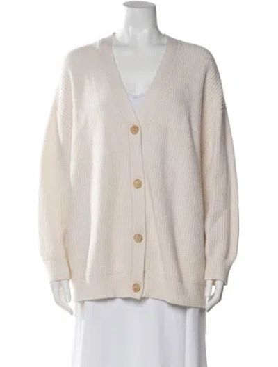 Pre-owned Jenni Kayne Cashmere V-neck Sweater In Neutral
