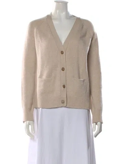 Pre-owned Jenni Kayne Cashmere V-neck Sweater In Neutral