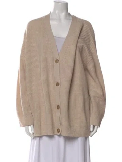 Pre-owned Jenni Kayne Cashmere V-neck Sweater In Neutral