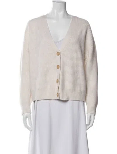 Pre-owned Jenni Kayne Cashmere V-neck Sweater In Neutrals