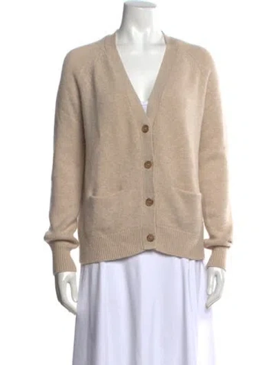 Pre-owned Jenni Kayne Cashmere V-neck Sweater In Neutrals