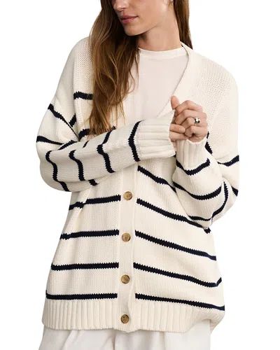 Jenni Kayne Chloe Striped Cardigan In White