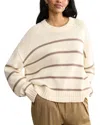 Jenni Kayne Chloe Striped Sweater In Ivory/taupe