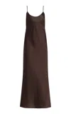 Jenni Kayne Cleo Slip Dress In Chocolate
