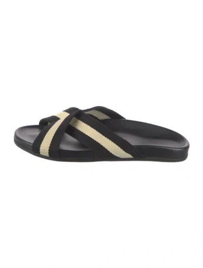 Pre-owned Jenni Kayne Colorblock Pattern Slides In Black