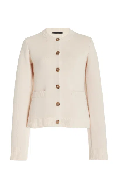 Jenni Kayne Cooper Wool And Cashmere-blend Cardigan In Ivory