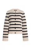 Jenni Kayne Cooper Wool-cashmere Cardigan In Ivory/black