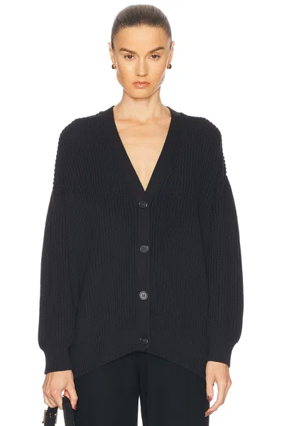 Jenni Kayne Cotton Cocoon Cardigan In Black