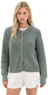 Jenni Kayne Cotton Hayes Crewneck Cardigan Sea Salt