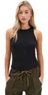 Jenni Kayne Cotton Rib Tank Black