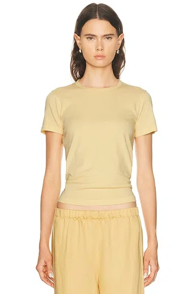 Jenni Kayne Cotton Slim Tee In Yellow