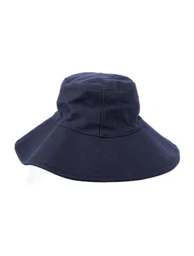 Pre-owned Jenni Kayne Cotton Sun Hat In Blue