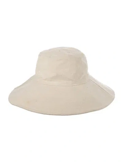 Pre-owned Jenni Kayne Cotton Wide Brim Sun Hat In Neutral