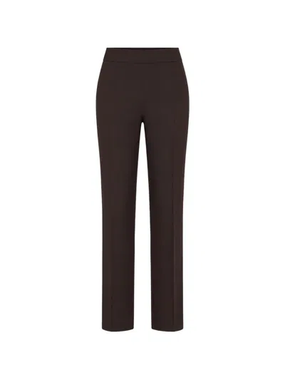 Jenni Kayne Creased Slim-fit Trousers In Brown