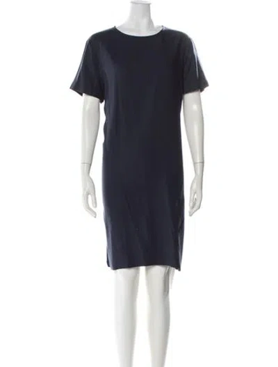 Pre-owned Jenni Kayne Crew Neck Knee-length Dress In Blue