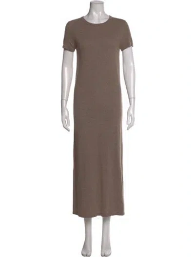 Pre-owned Jenni Kayne Crew Neck Long Dress In Brown