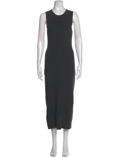 Pre-owned Jenni Kayne Crew Neck Long Dress In Gray