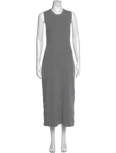 Pre-owned Jenni Kayne Crew Neck Long Dress In Gray