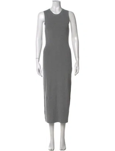 Pre-owned Jenni Kayne Crew Neck Long Dress In Gray
