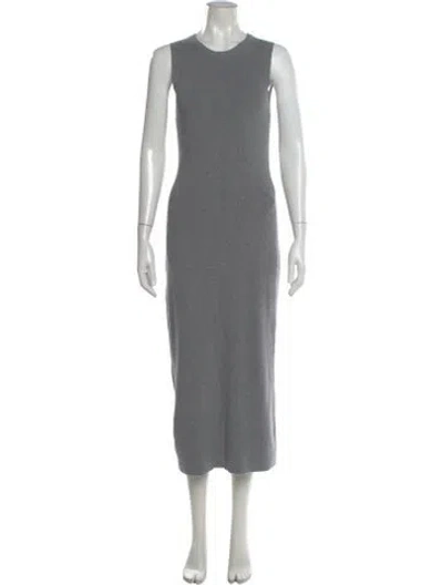 Pre-owned Jenni Kayne Crew Neck Long Dress In Gray