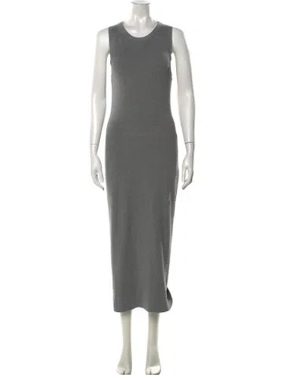 Pre-owned Jenni Kayne Crew Neck Long Dress In Gray