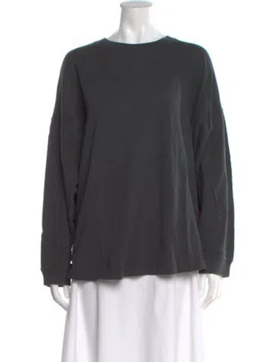 Pre-owned Jenni Kayne Crew Neck Long Sleeve Sweatshirt In Gray