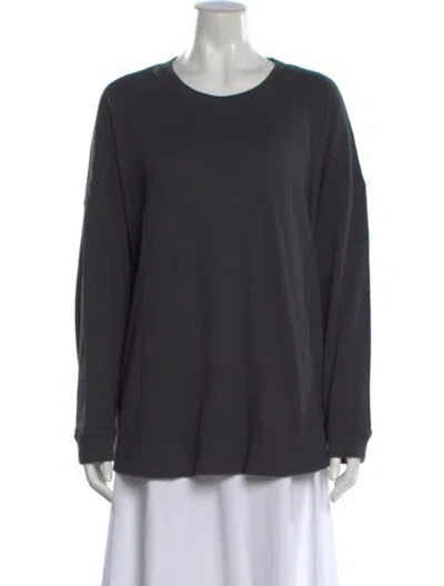 Pre-owned Jenni Kayne Crew Neck Long Sleeve Sweatshirt In Gray