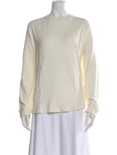 Pre-owned Jenni Kayne Crew Neck Long Sleeve Top In Neutral