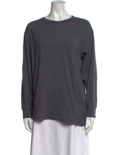 Pre-owned Jenni Kayne Crew Neck Long Sleeve T-shirt In Grey