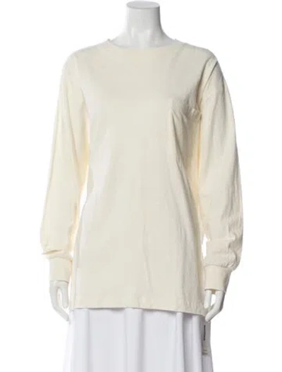 Pre-owned Jenni Kayne Crew Neck Long Sleeve T-shirt In Neutral