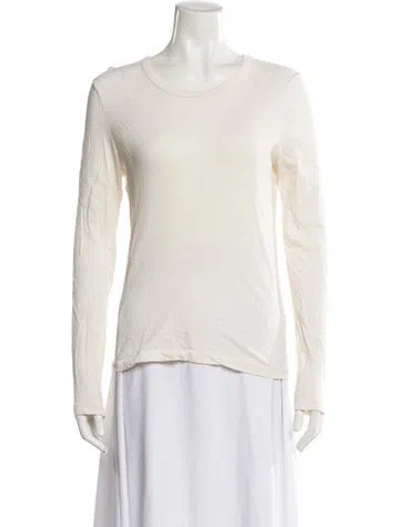 Pre-owned Jenni Kayne Crew Neck Long Sleeve T-shirt In Neutral