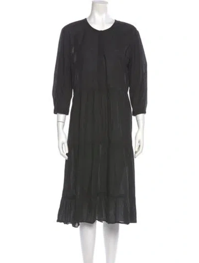 Pre-owned Jenni Kayne Crew Neck Midi Length Dress In Multi